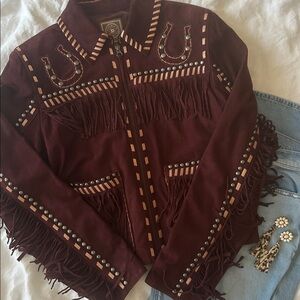 NWT Double D Ranch Double Luck Suede Jacket Size L